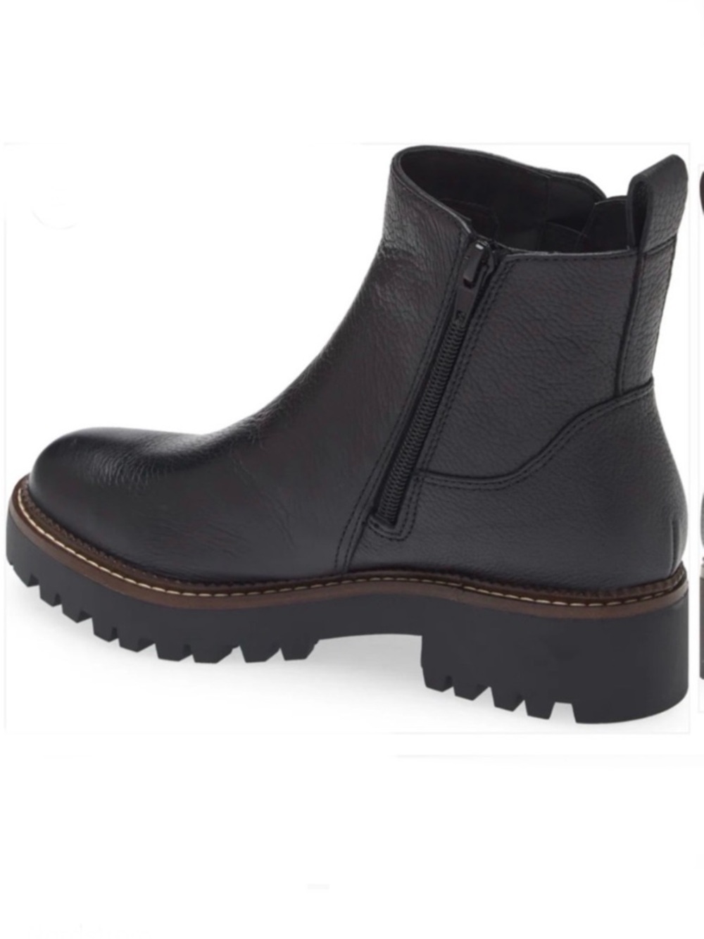 NORDSTROM Miller 2 Water Resistant Boot Black Leather Chelsea Boot Size 11 NEW - Picture 3 of 8